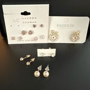 LC Lauren Conrad and Fashion Gold and Silver Earrings Set